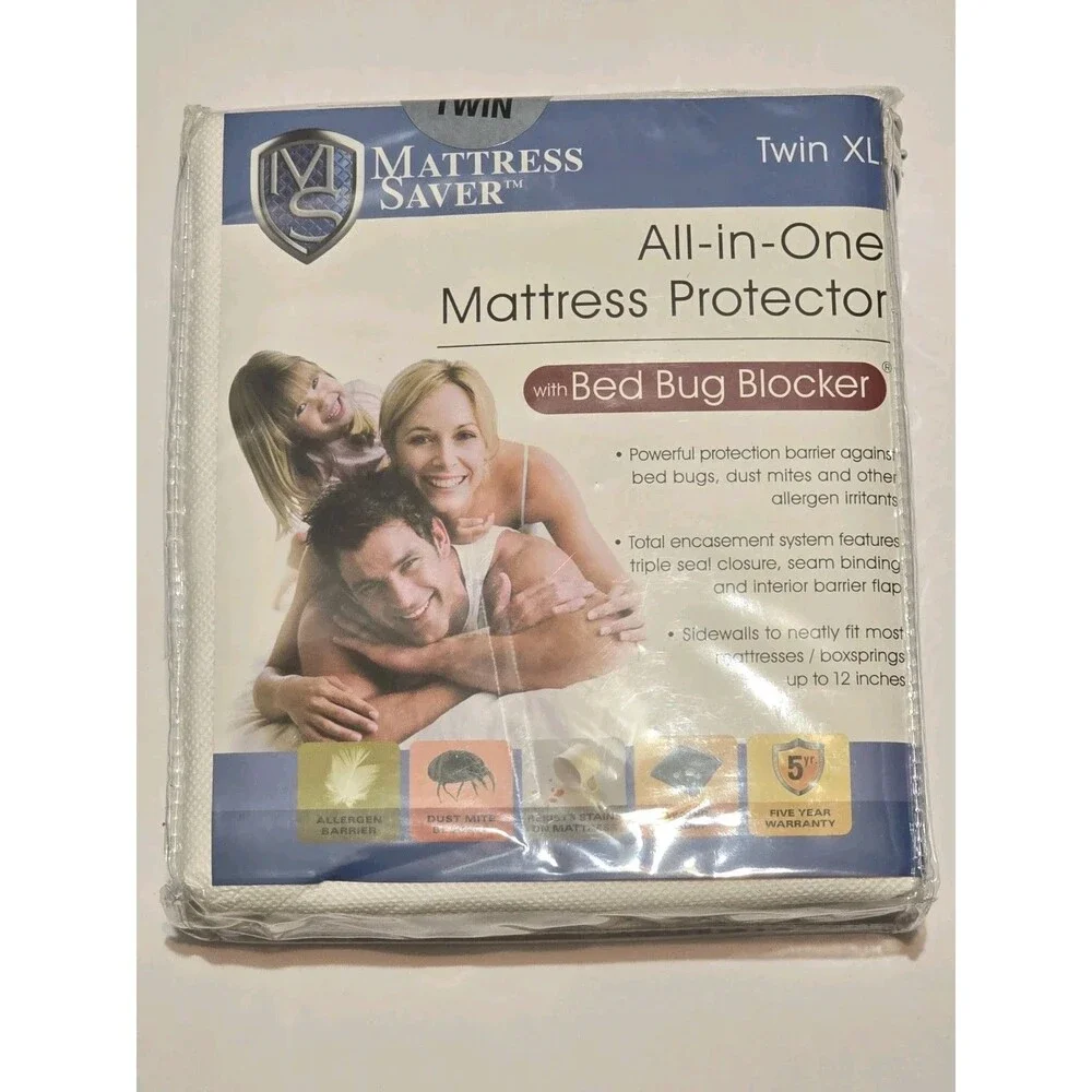 MS Mattress Saver TWIN XL All In One Mattress Protector From Bed Bugs Dustmite